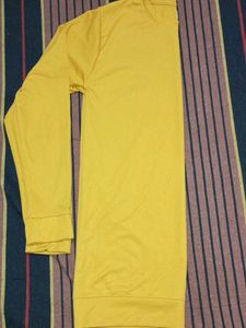 Yellow Long Sleeve Crew Neck Top