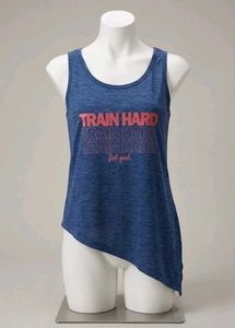 Blue "Train Hard Feel Good" Tank Top