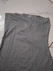 Gingham Strapless Mini Dress
