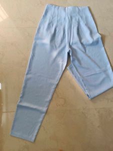 Blue Straight Leg Trousers