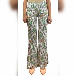 Zara Boho Paisley Print Wide Leg Pants