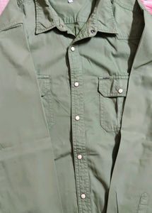 Men's Olive Green Western Shirt