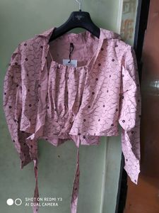 Crop Top With Shrug New Set