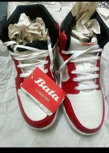 Bata High-Top Sneakers - Red & White