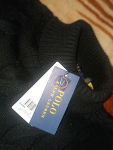 Men's Black Cable Knit Sweater