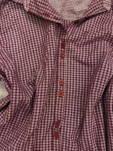 y2k Chic Maroon Checkered Full Sleeve Shirt