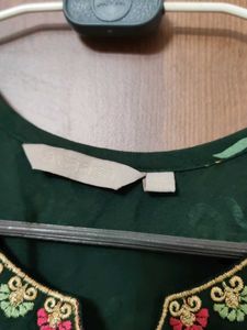 New Embroidered Green unused kurti