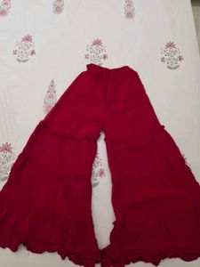 blood red  sharara set for diwali
