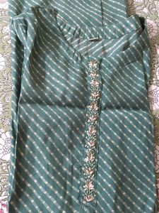 Elegant Teal Striped Kurta