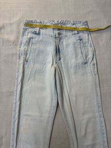 Ice Blue Light Wash High Waisted Jeans