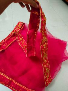 Pink Embroidered Lehenga Choli Set