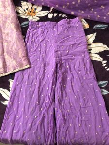 Embroidered Palazzo Pants Short Kurta With Duptta