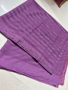 saree with backless blause
