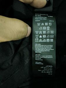 Genuine All Saints Unisex Black T-Shirt Large