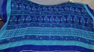 Elegant Blue Georgette Saree