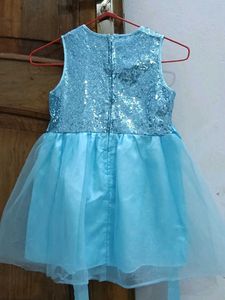 Sparkling Blue Tulle Party Dress