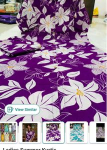 Stylish Purple Floral Kurta Set