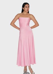 Pretty Pink Strapless Maxi Dress
