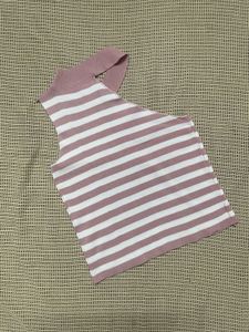Striped Mock Neck Tank Top