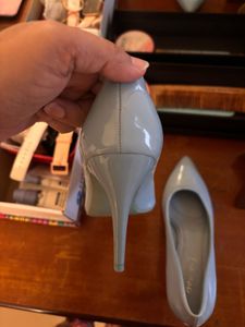 Elegant Light Blue Patent Heels