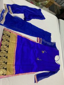 Royal Blue Embroidered Kurta Set