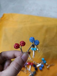 Colorful Crystal Hijab Pins 4 Pin