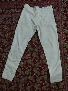Women's White Denim Pant