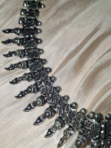 Stylish Silver-Tone Metal Necklace