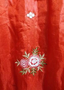Red Embroidered Dress