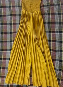 Mustard Pleated Jumpsuit
