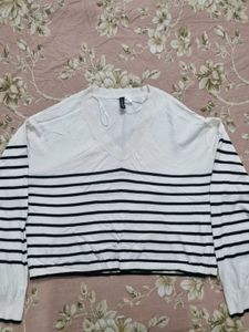 Striped V-Neck Sweater