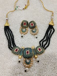 Meenakari necklace set