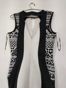Black and White Patterned Dress