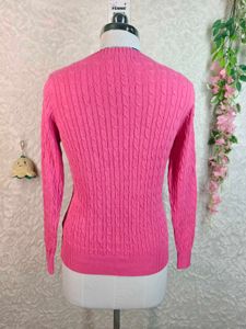 U.S. Polo Assn. Pink Cable Knit Sweater