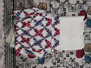 Pure Cotton Palazzos with Lace Border