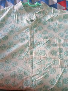 Men's Printed Cotton Kurta