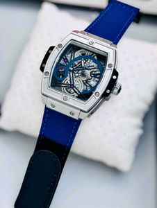 Skeleton Dial Black Watch
