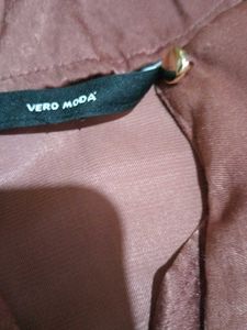 Rust Satin/ Velvettis Midi Dress