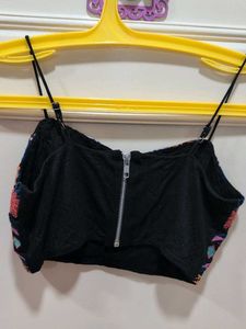 Boho Embroidered Crop Top