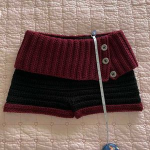 Crochet High-Waisted Shorts