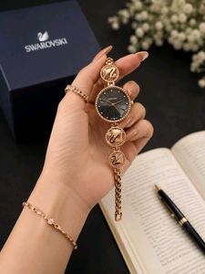 Swarovski Rose Gold Swan Watch