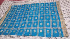 Beautiful Blue Checked Saree