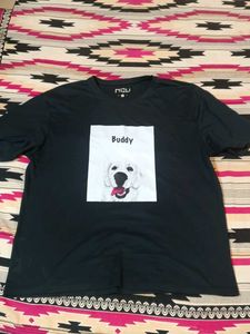 Black "Buddy" Dog T-Shirt