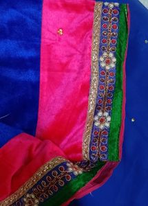Beautiful Blue &amp; Pink Embroidered Lehenga Choli