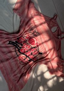 Y2k 2000s pink cold shoulder top