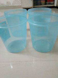 Set of 4 Blue Storage Containers