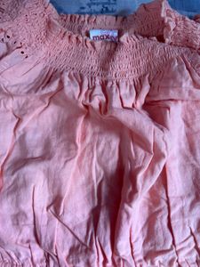 Cute Pink Smocked Waist Dress 👗