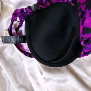 Purple Animal Print Bra