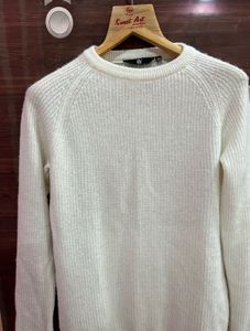 Cozy White Knit Sweater