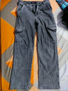 Black Charcoal Straight Jeans